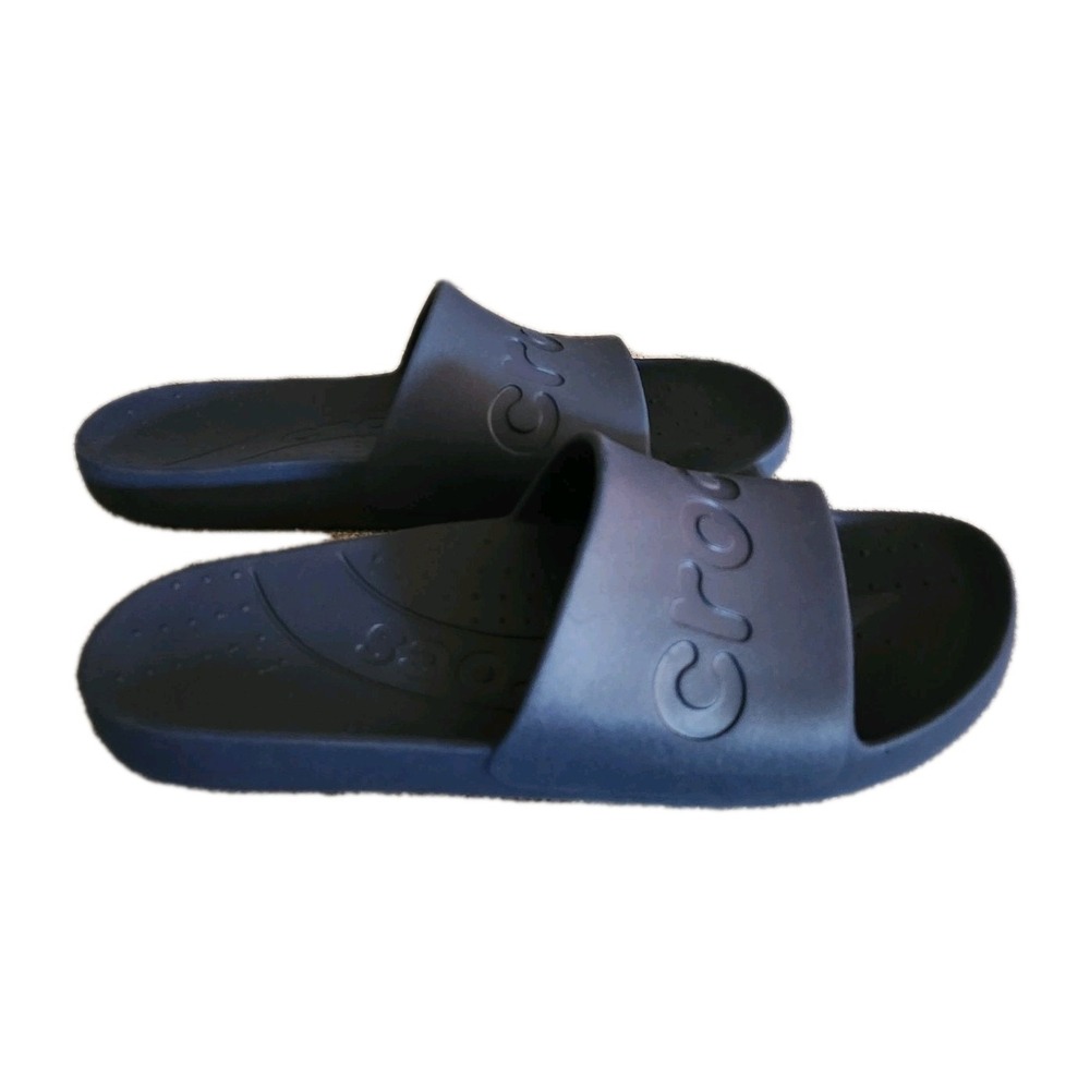 Crocs Unisex Slide Sandal Navy Blue Men's 9  Women's 11 - Picture 2 of 9